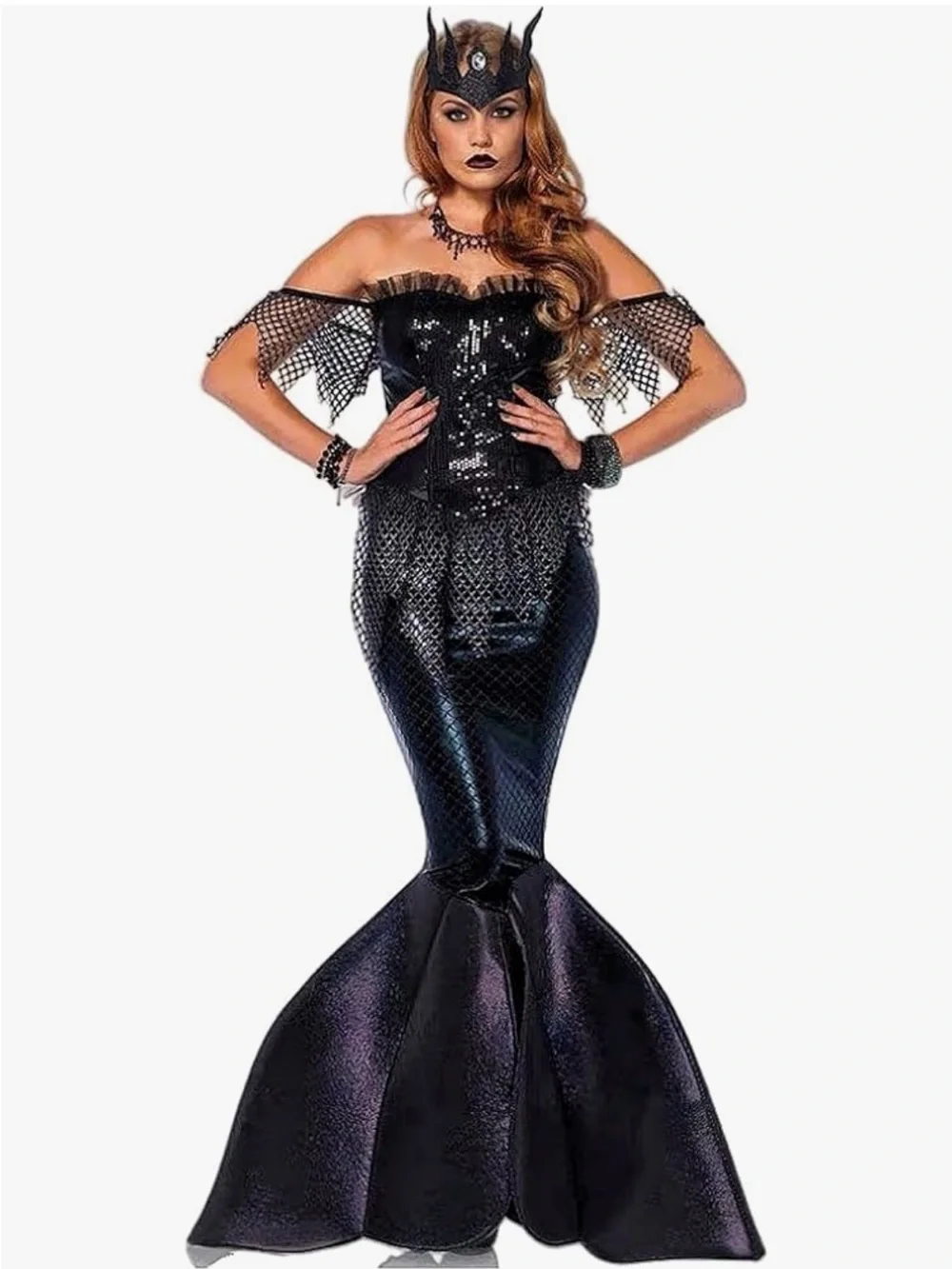 Leg Avenue Black Sequined Mermaid Costume Gown